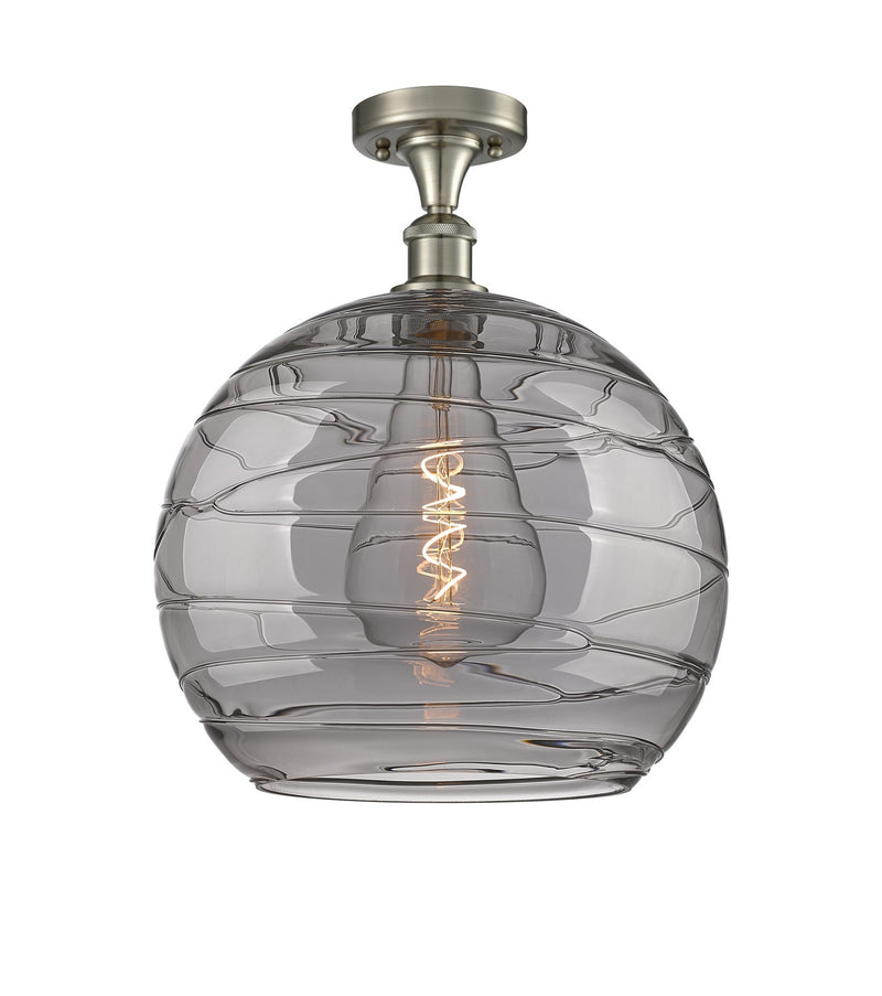 Innovations 516-1C-SN-G1213-14SM One Light Semi-Flush Mount, Brushed Satin Nickel