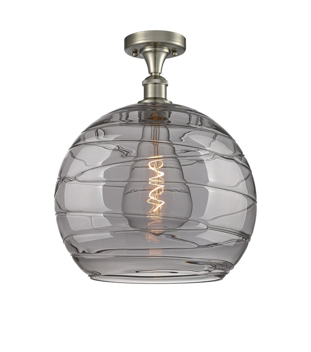 Innovations 516-1C-SN-G1213-14SM One Light Semi-Flush Mount, Brushed Satin Nickel