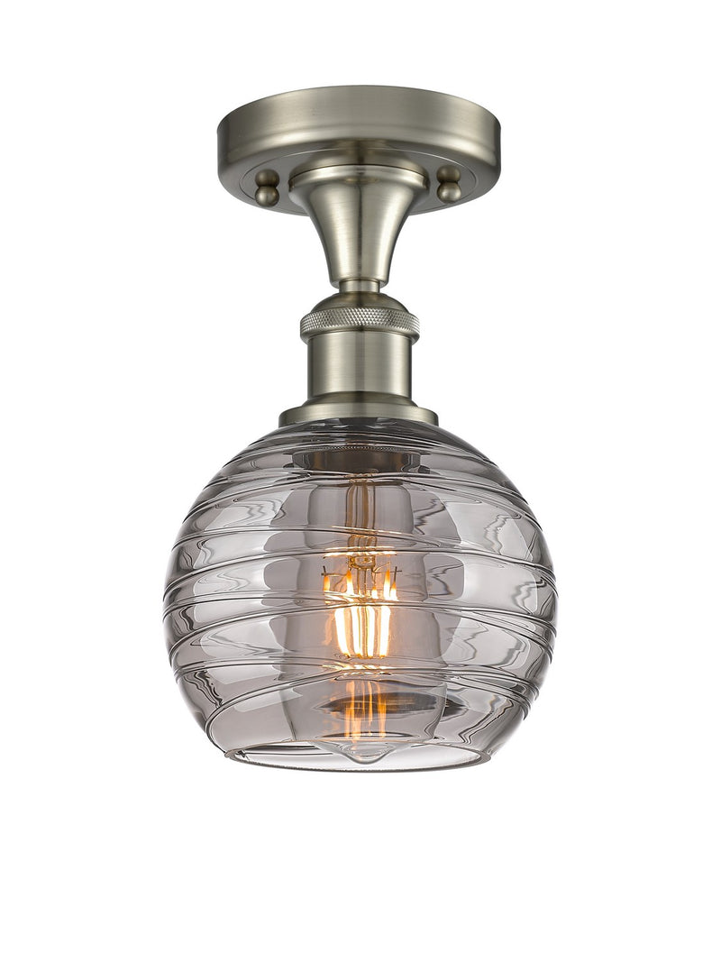 Innovations 516-1C-SN-G1213-6SM One Light Semi-Flush Mount, Brushed Satin Nickel