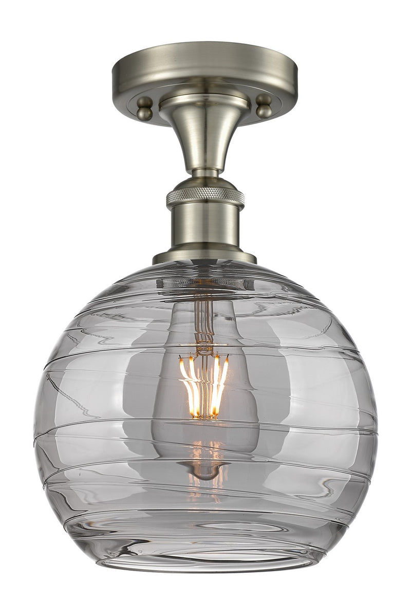 Innovations 516-1C-SN-G1213-8SM One Light Semi-Flush Mount, Brushed Satin Nickel