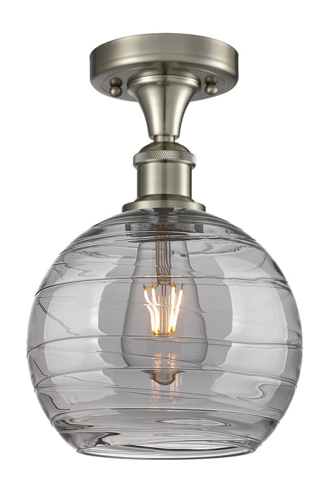 Innovations 516-1C-SN-G1213-8SM One Light Semi-Flush Mount, Brushed Satin Nickel