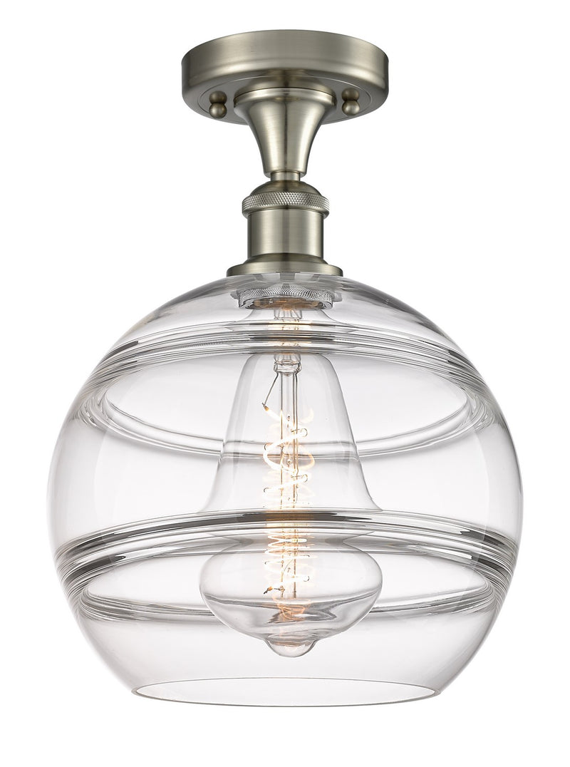 Innovations 516-1C-SN-G556-10CL One Light Semi-Flush Mount, Brushed Satin Nickel