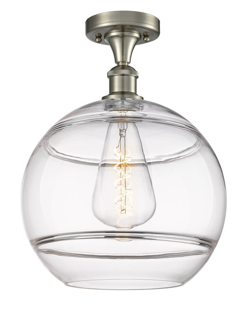 Innovations 516-1C-SN-G556-12CL One Light Semi-Flush Mount, Brushed Satin Nickel