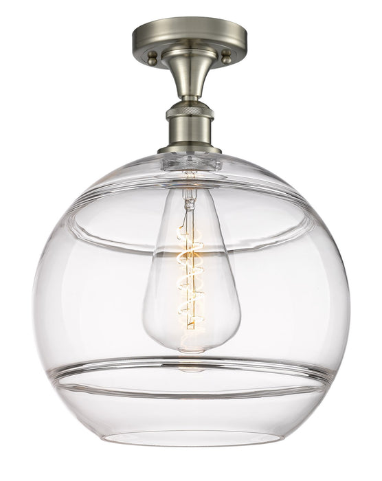 Innovations 516-1C-SN-G556-12CL One Light Semi-Flush Mount, Brushed Satin Nickel