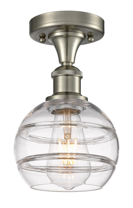 Innovations 516-1C-SN-G556-6CL One Light Semi-Flush Mount, Brushed Satin Nickel