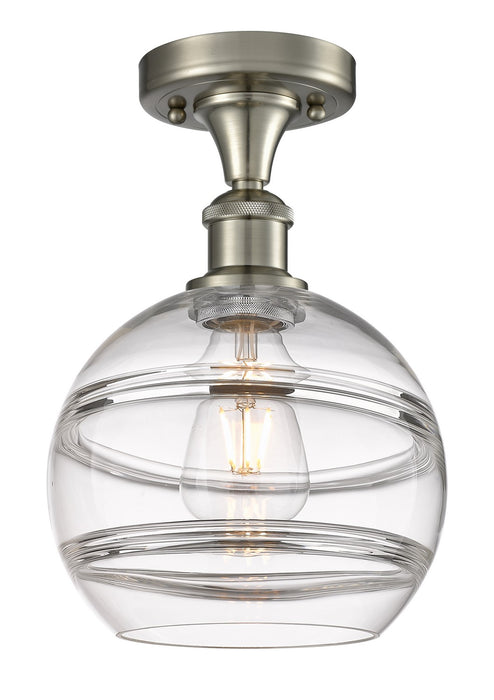 Innovations 516-1C-SN-G556-8CL One Light Semi-Flush Mount, Brushed Satin Nickel