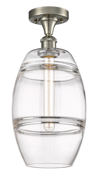 Innovations 516-1C-SN-G557-8CL One Light Semi-Flush Mount, Brushed Satin Nickel