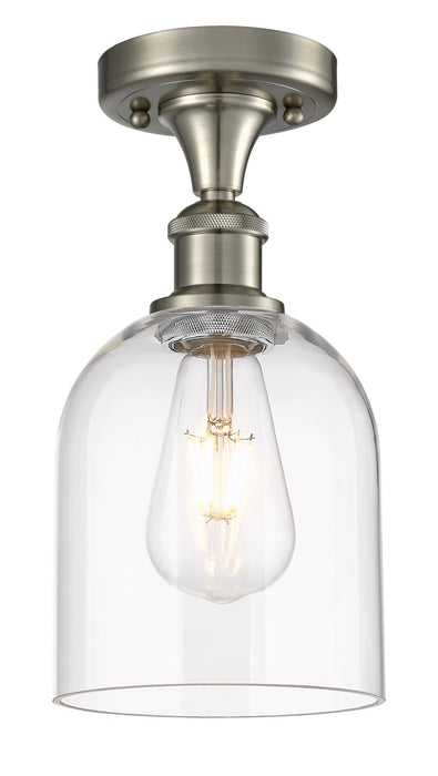 Innovations 516-1C-SN-G558-6CL One Light Semi-Flush Mount, Brushed Satin Nickel