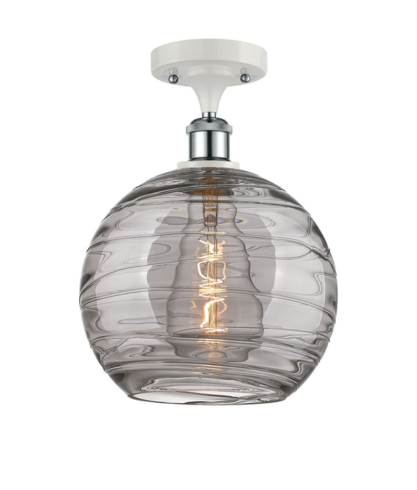 Innovations 516-1C-WPC-G1213-10SM One Light Semi-Flush Mount, White Polished Chrome