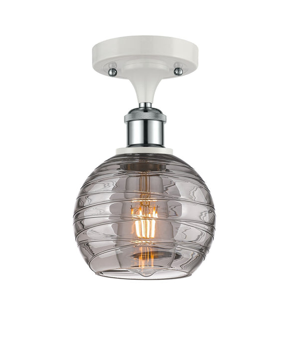 Innovations 516-1C-WPC-G1213-6SM One Light Semi-Flush Mount, White Polished Chrome