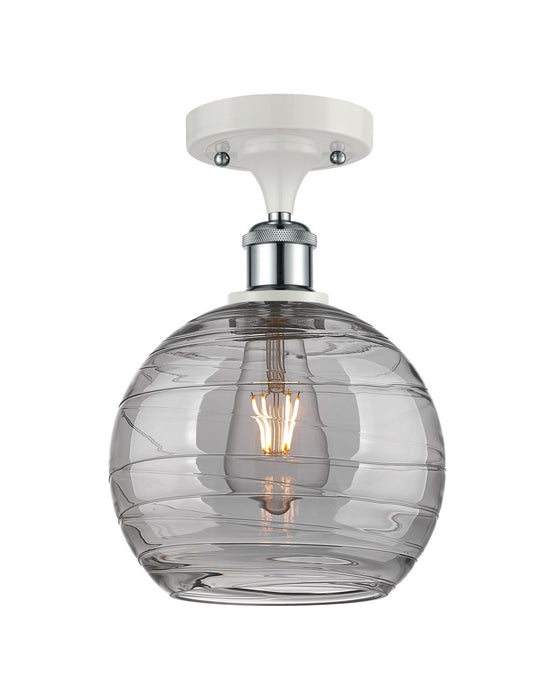 Innovations 516-1C-WPC-G1213-8SM One Light Semi-Flush Mount, White Polished Chrome