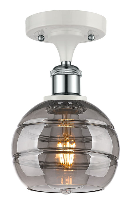 Innovations 516-1C-WPC-G556-6SM One Light Semi-Flush Mount, White Polished Chrome