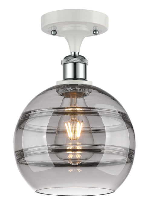 Innovations 516-1C-WPC-G556-8SM One Light Semi-Flush Mount, White Polished Chrome