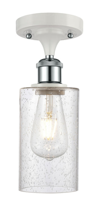 Innovations 516-1C-WPC-G804 One Light Semi-Flush Mount, White Polished Chrome