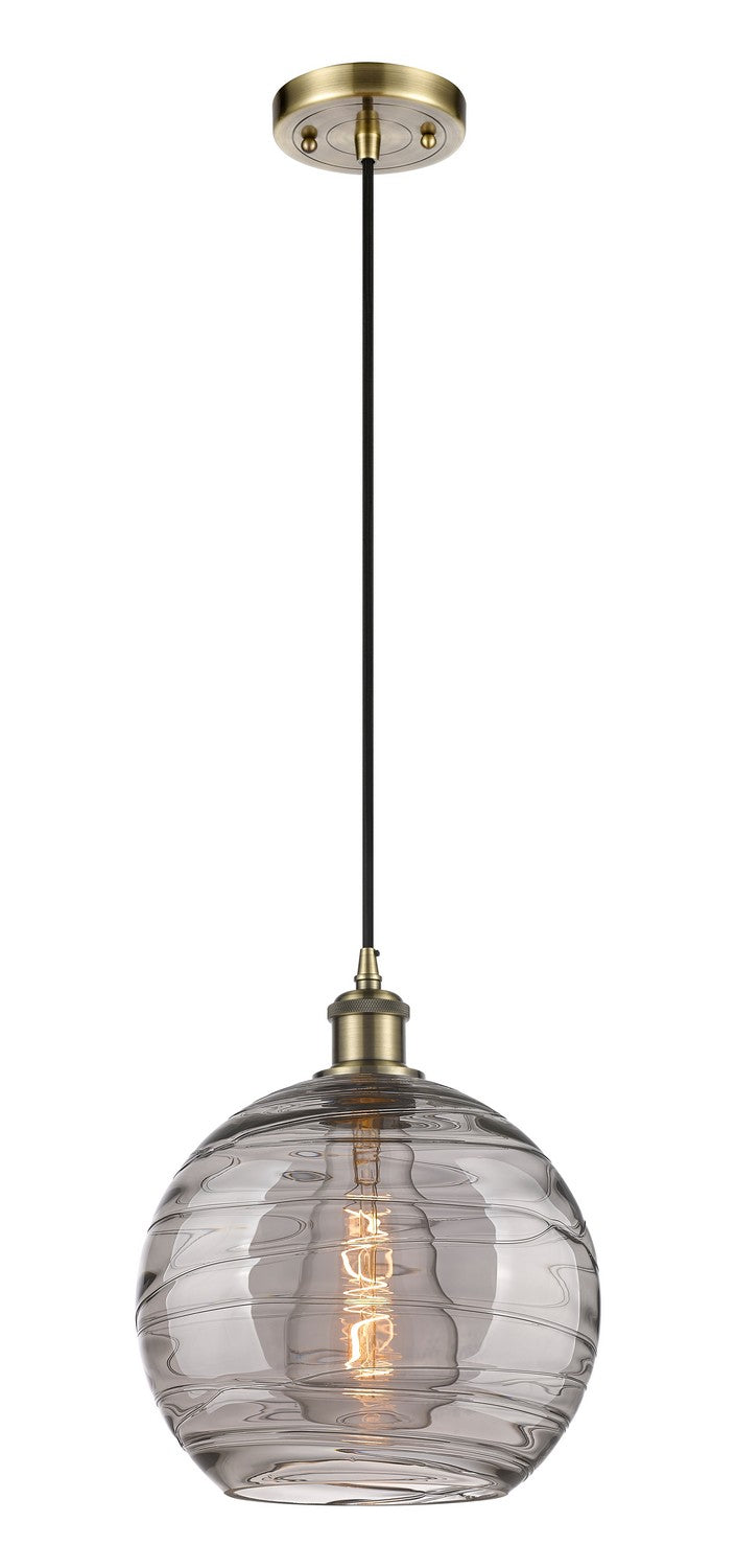 Innovations 516-1P-AB-G1213-10SM One Light Mini Pendant, Antique Brass