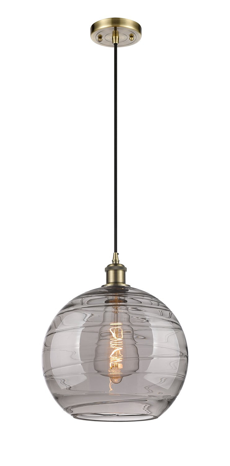 Innovations 516-1P-AB-G1213-12SM One Light Mini Pendant, Antique Brass