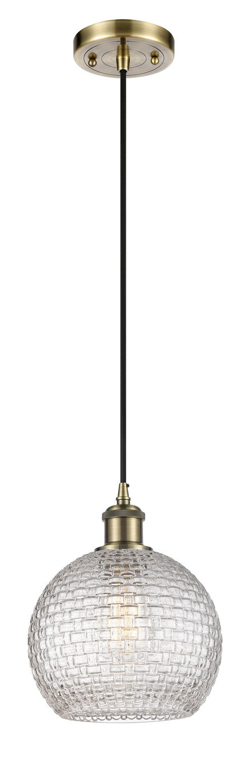Innovations 516-1P-AB-G122C-8CL One Light Mini Pendant, Antique Brass