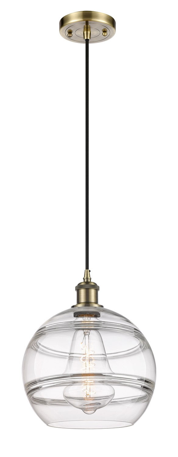 Innovations 516-1P-AB-G556-10CL One Light Mini Pendant, Antique Brass