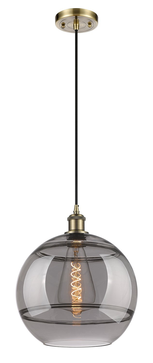 Innovations 516-1P-AB-G556-12SM One Light Mini Pendant, Antique Brass