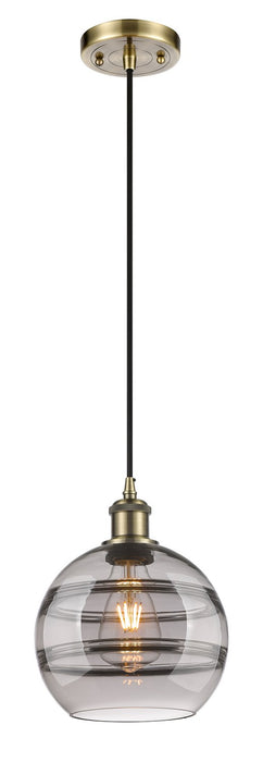 Innovations 516-1P-AB-G556-8SM One Light Mini Pendant, Antique Brass