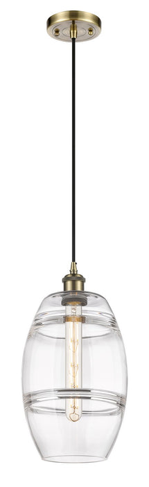 Innovations 516-1P-AB-G557-8CL One Light Mini Pendant, Antique Brass