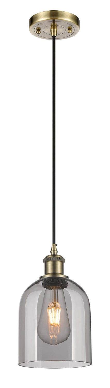Innovations 516-1P-AB-G558-6SM One Light Mini Pendant, Antique Brass