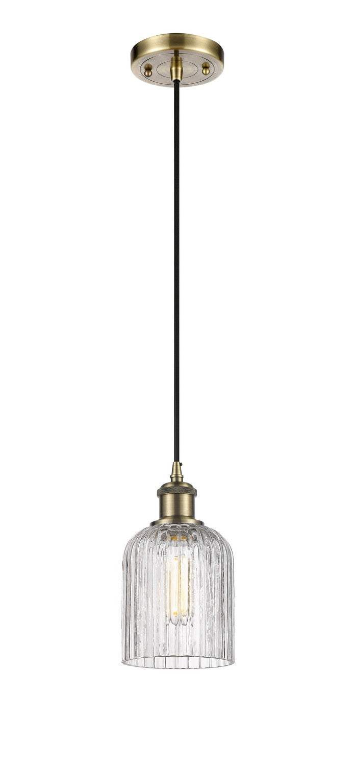 Innovations 516-1P-AB-G559-5CL One Light Mini Pendant, Antique Brass
