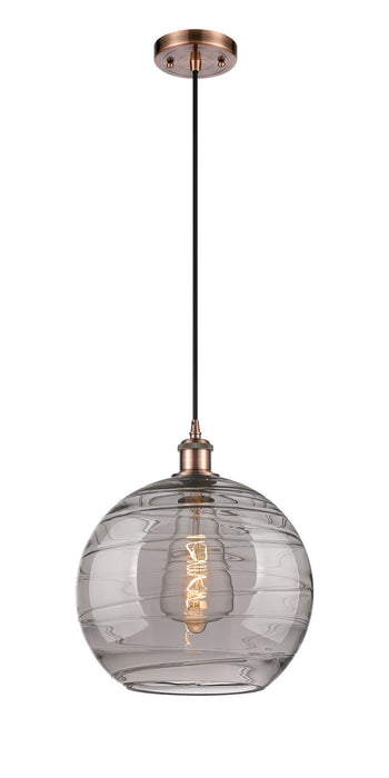 Innovations 516-1P-AC-G1213-12SM One Light Mini Pendant, Antique Copper