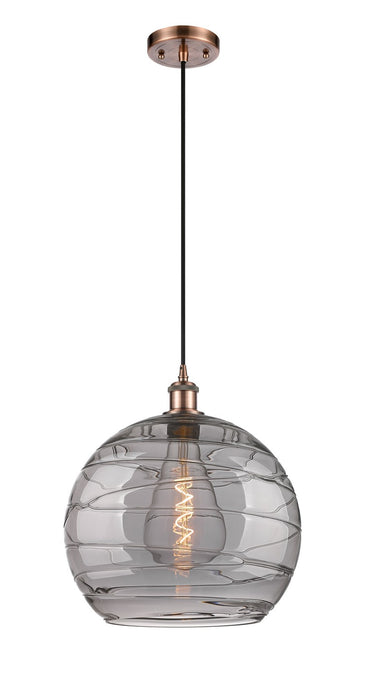 Innovations 516-1P-AC-G1213-14SM One Light Pendant, Antique Copper