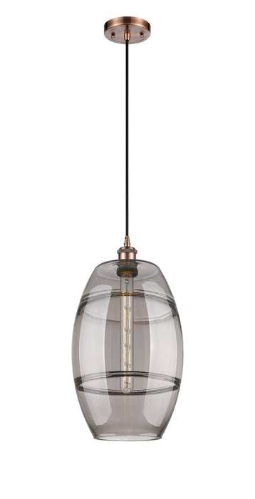 Innovations 516-1P-AC-G557-10SM One Light Mini Pendant, Antique Copper