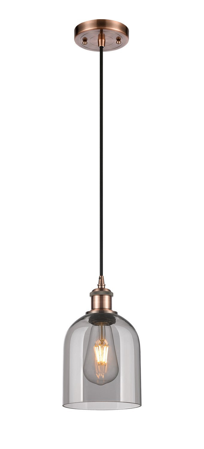 Innovations 516-1P-AC-G558-6SM One Light Mini Pendant, Antique Copper