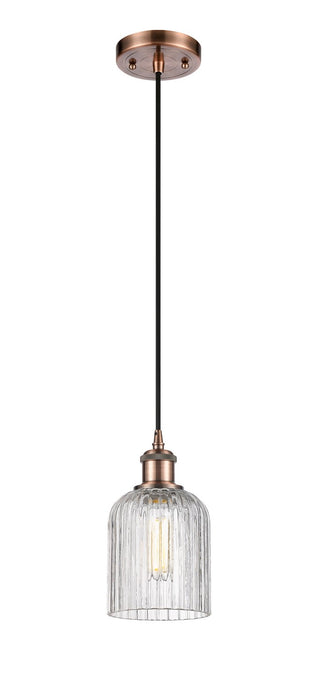 Innovations 516-1P-AC-G559-5CL One Light Mini Pendant, Antique Copper