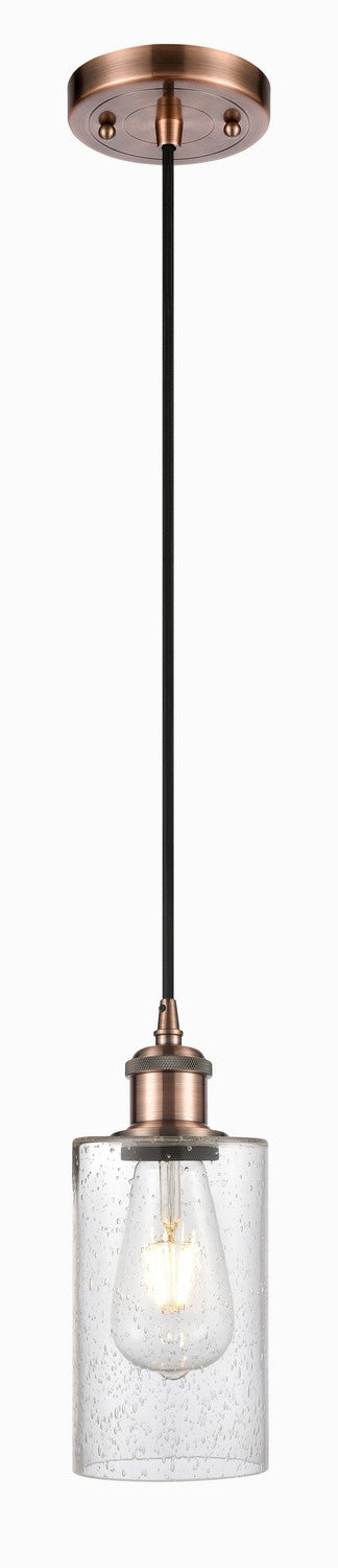 Innovations 516-1P-AC-G804 One Light Mini Pendant, Antique Copper