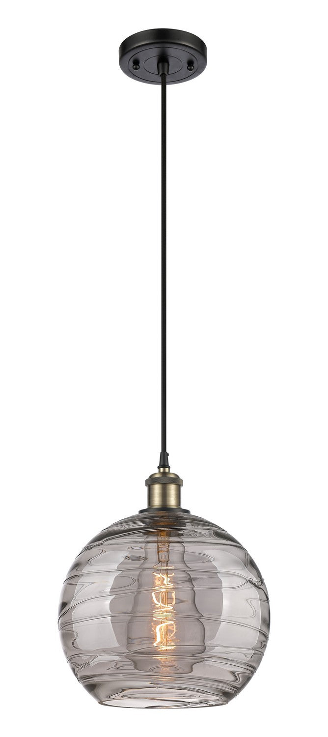 Innovations 516-1P-BAB-G1213-10SM One Light Mini Pendant, Black Antique Brass