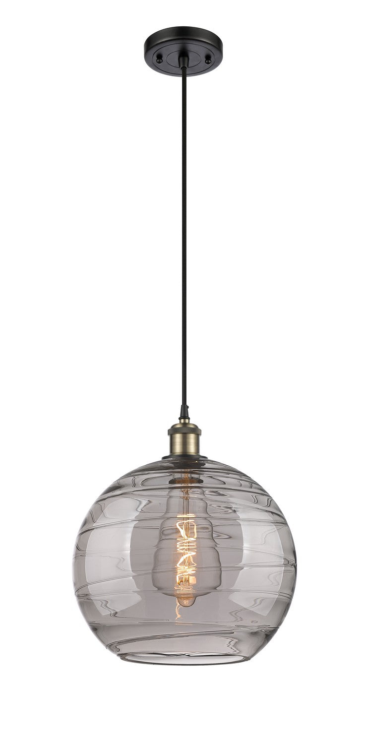 Innovations 516-1P-BAB-G1213-12SM One Light Mini Pendant, Black Antique Brass
