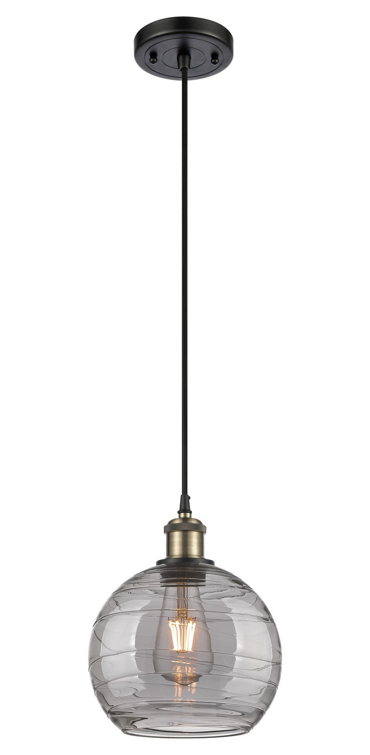 Innovations 516-1P-BAB-G1213-8SM One Light Mini Pendant, Black Antique Brass