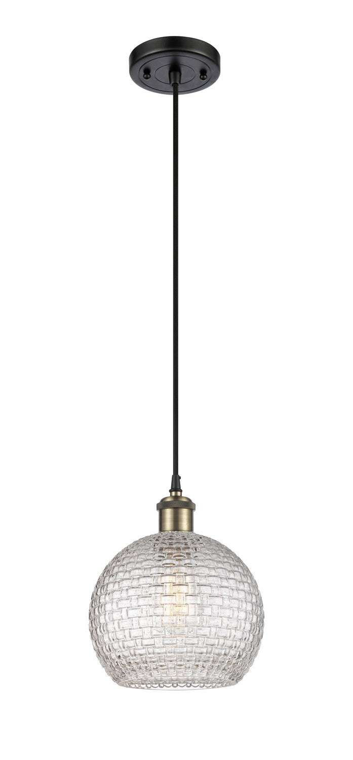 Innovations 516-1P-BAB-G122C-8CL One Light Mini Pendant, Black Antique Brass