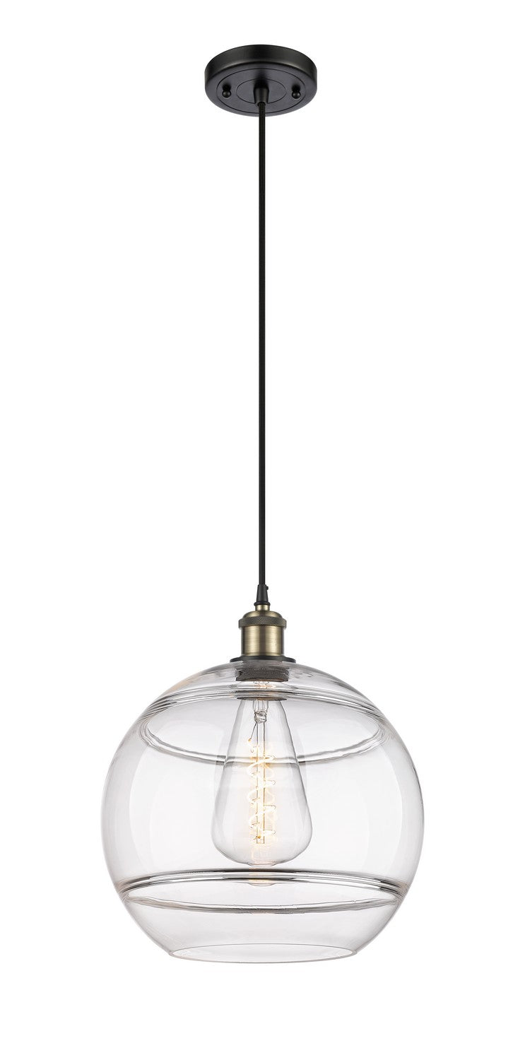 Innovations 516-1P-BAB-G556-12CL One Light Mini Pendant, Black Antique Brass