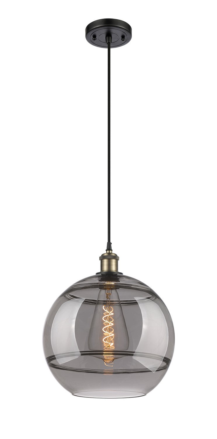 Innovations 516-1P-BAB-G556-12SM One Light Mini Pendant, Black Antique Brass