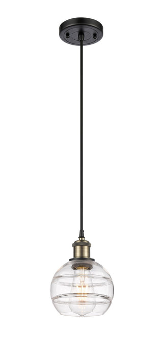 Innovations 516-1P-BAB-G556-6CL One Light Mini Pendant, Black Antique Brass