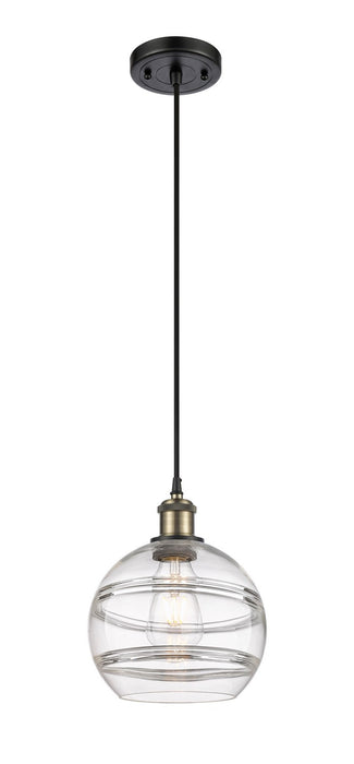 Innovations 516-1P-BAB-G556-8CL One Light Mini Pendant, Black Antique Brass