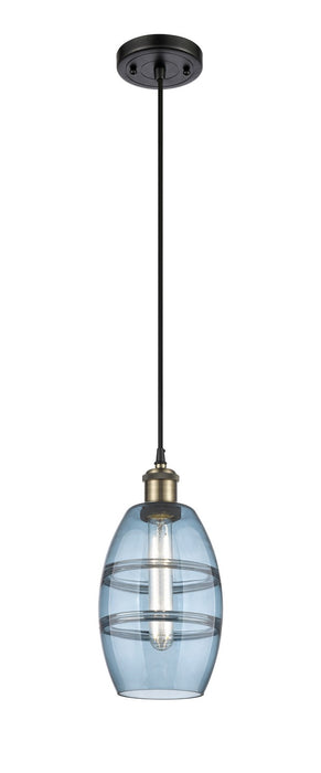 Innovations 516-1P-BAB-G557-6BL One Light Mini Pendant, Black Antique Brass