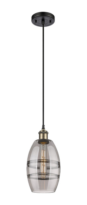 Innovations 516-1P-BAB-G557-6SM One Light Mini Pendant, Black Antique Brass