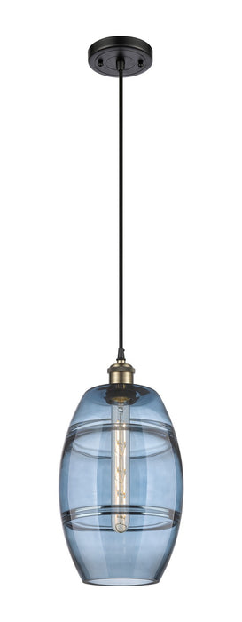 Innovations 516-1P-BAB-G557-8BL One Light Mini Pendant, Black Antique Brass