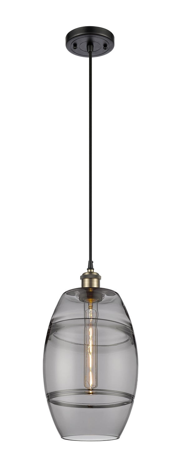 Innovations 516-1P-BAB-G557-8SM One Light Mini Pendant, Black Antique Brass
