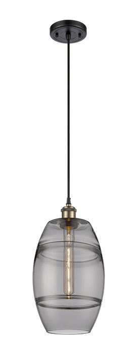 Innovations 516-1P-BAB-G557-8SM One Light Mini Pendant, Black Antique Brass
