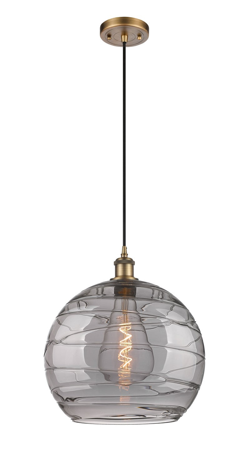Innovations 516-1P-BB-G1213-14SM One Light Pendant, Brushed Brass