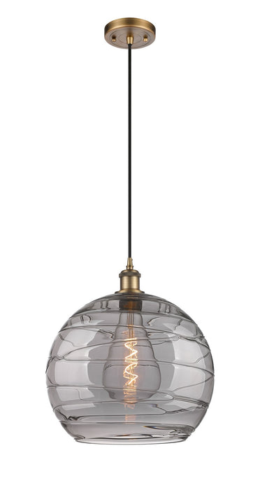 Innovations 516-1P-BB-G1213-14SM One Light Pendant, Brushed Brass