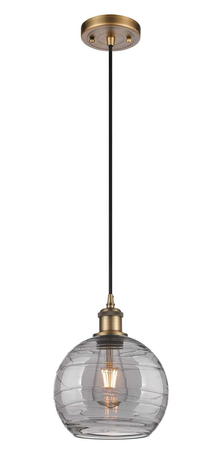 Innovations 516-1P-BB-G1213-8SM One Light Mini Pendant, Brushed Brass