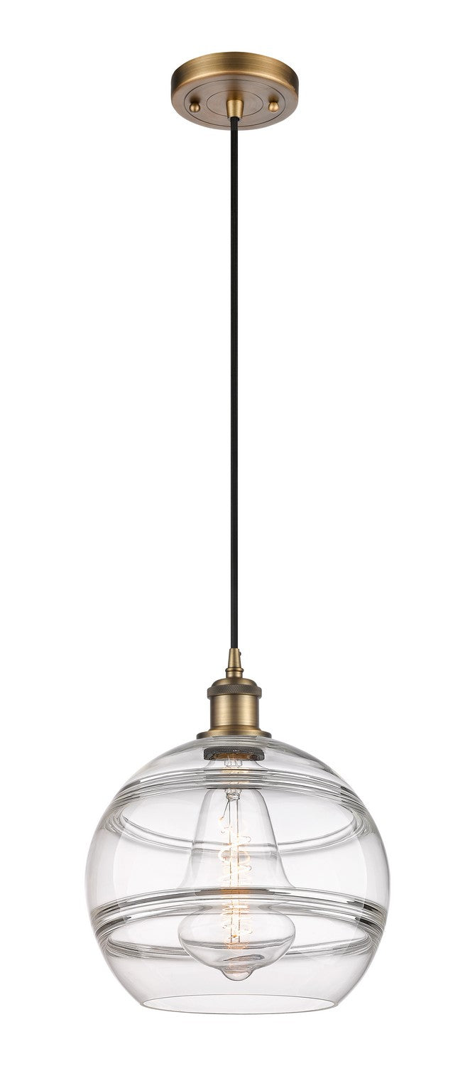 Innovations 516-1P-BB-G556-10CL One Light Mini Pendant, Brushed Brass